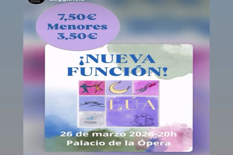 Nueva función de «Lúa Musical» el 26 de Marzo, entradas ya a la venta